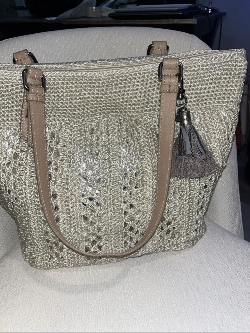 THE SAK Silverwood Crochet Shoulder Bag